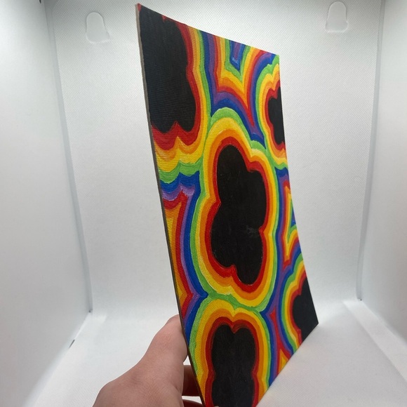 🍀 3/$15 - 8x12 Handmade Colorful Abstract Painted Canvas Art - Picture 2 of 4